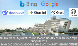 KHÁM PHÁ VÀ SỬ DỤNG TRI THỨC SỐ CHO NGHIÊN CỨU SỐ, ĐÀO TẠO SỐ ĐHQGHN 2025: SO SÁNH CÁC CÔNG CỤ GOOGLE, BING VỚI CHATGPT, GEMINI, DEEPSEEK